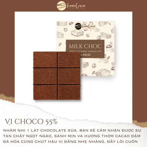 Mini Nama Milk Chocolate - Socola Tươi Vị Sữa  ( Size 6 Viên)