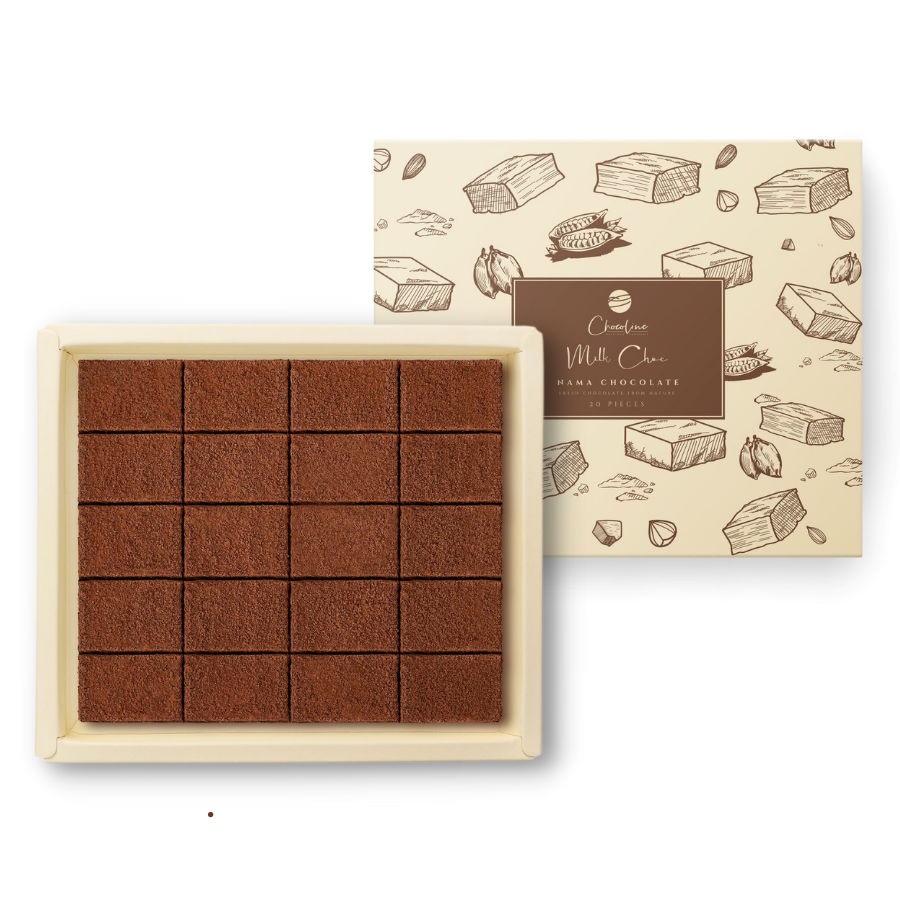 Nếm thử một miếng Chocolate Nama chúng ta sẽ cảm nhận được đầy đủ các vị chát đắng, ngọt bùi, thanh mát, mềm tan